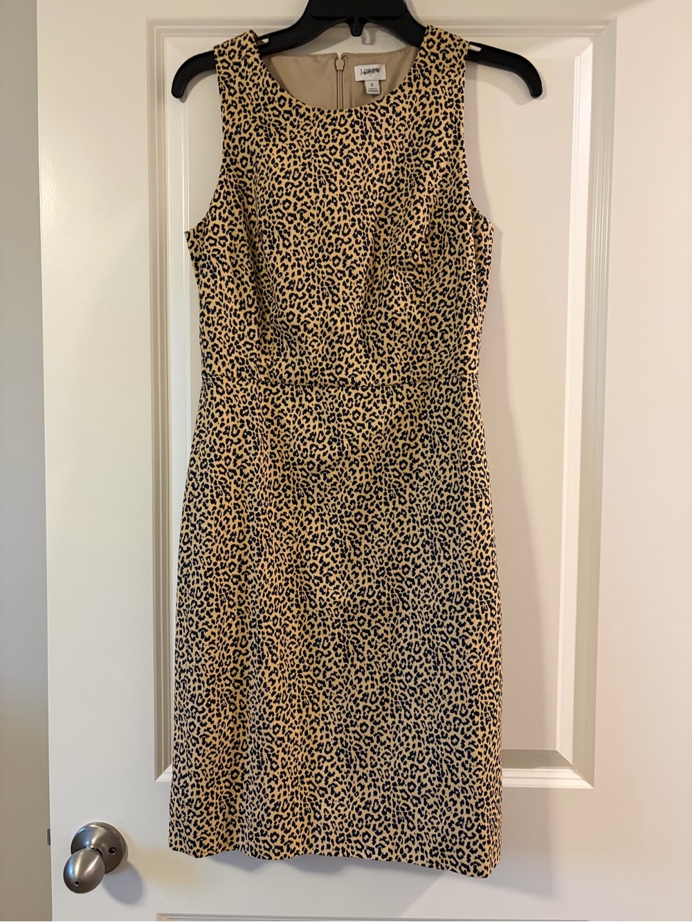 J. Crew - Leopard Print Sheath Dress in Tan/Black